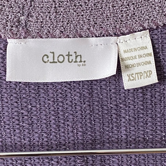 Cloth Womens Cardigan Sweater Coat XS Mauve - Picture 3 of 6